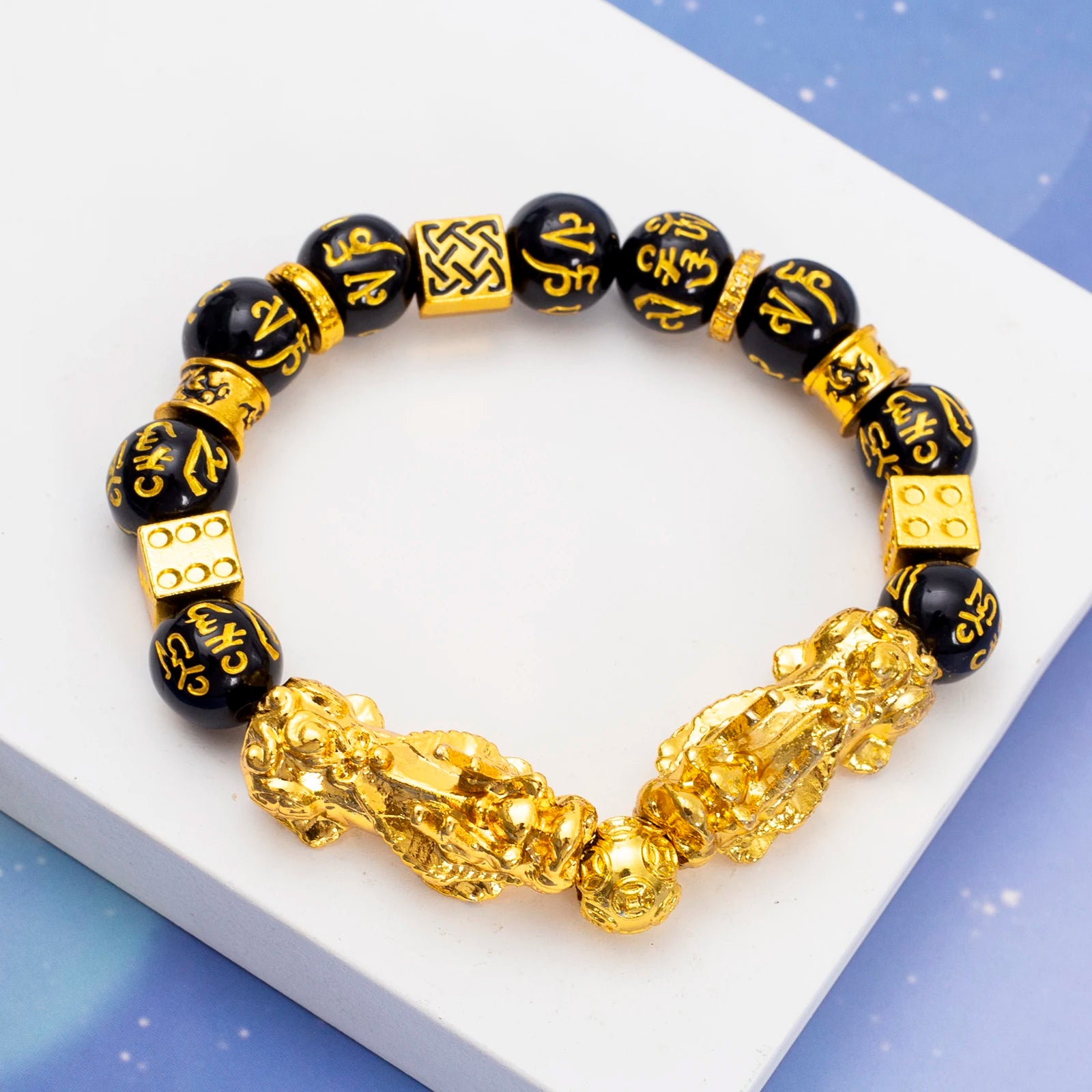 Dragon Bracelets for Men Women 18K Plated Gold