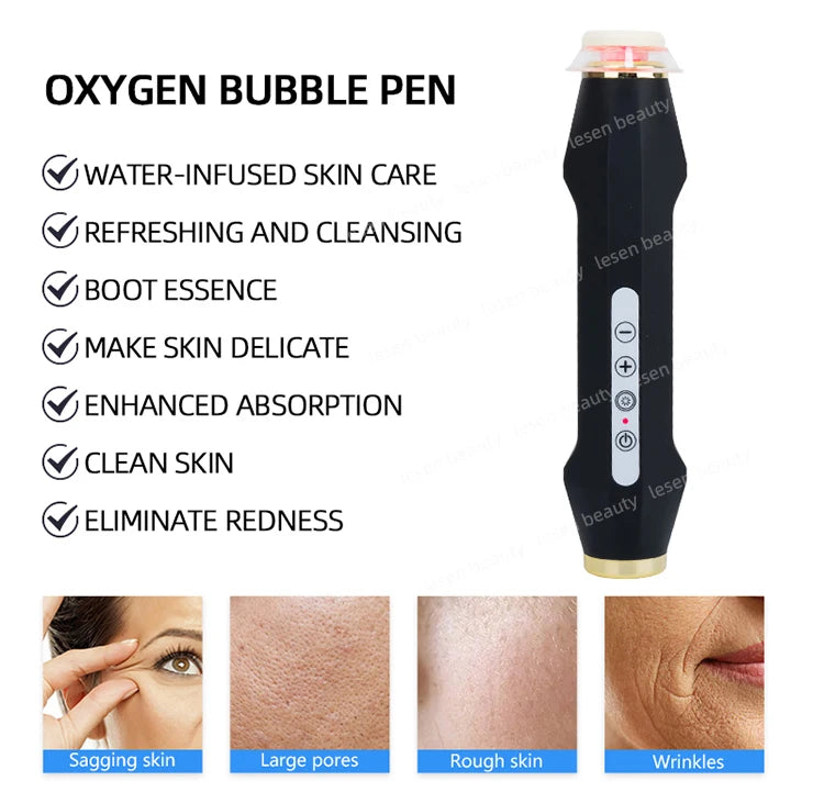 2024 Skin Care Popular Oxygen Bubble Pen Glam Detox Pods Serum Skin Firming Whitening Portable Beauty Machine lesen beautiful