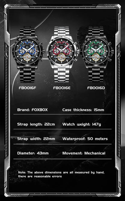 LIGE Mechanical Watches Chronograph Watch for Men Automatic Men&