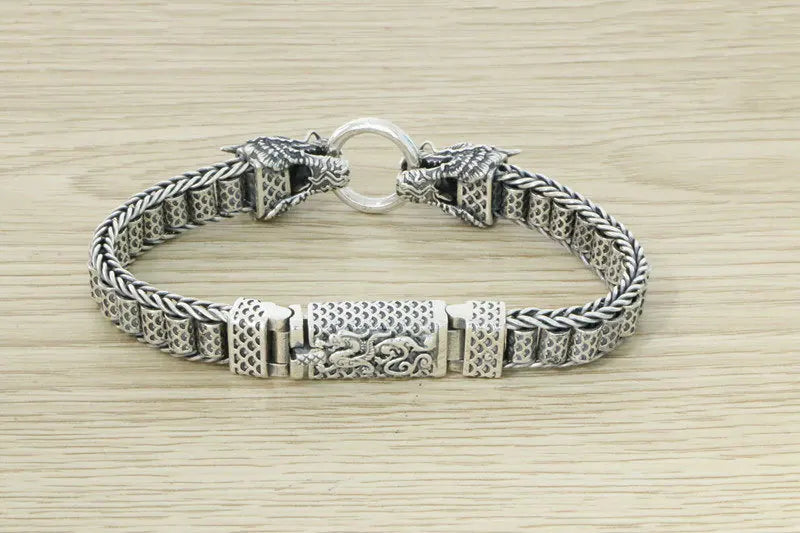 Handmade S925 sterling silver bracelet for men.