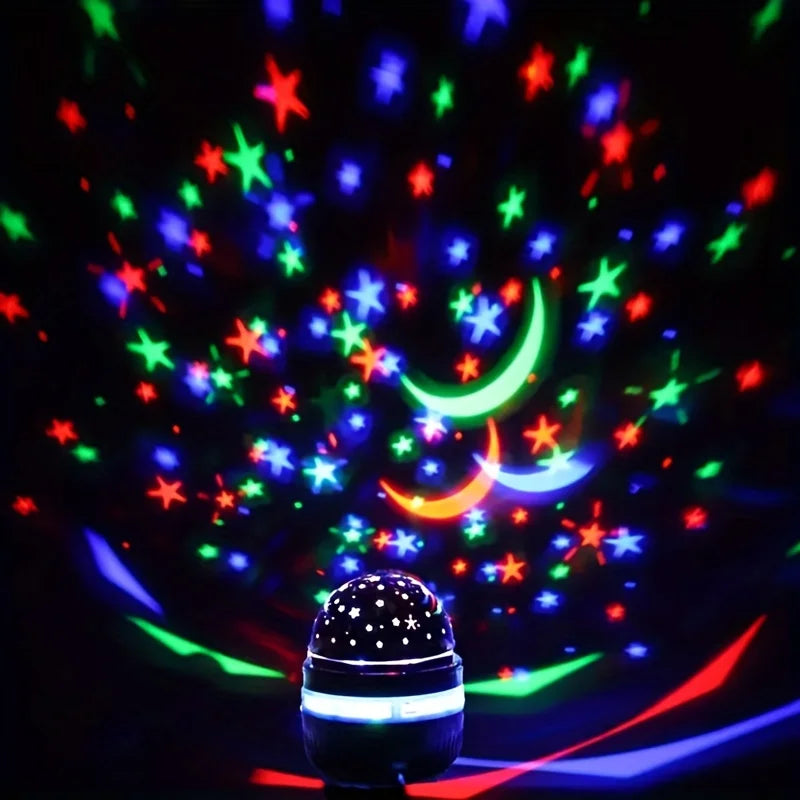 Star Projector Lamp USB Powered Colorful Rotating Magical Ball Light.