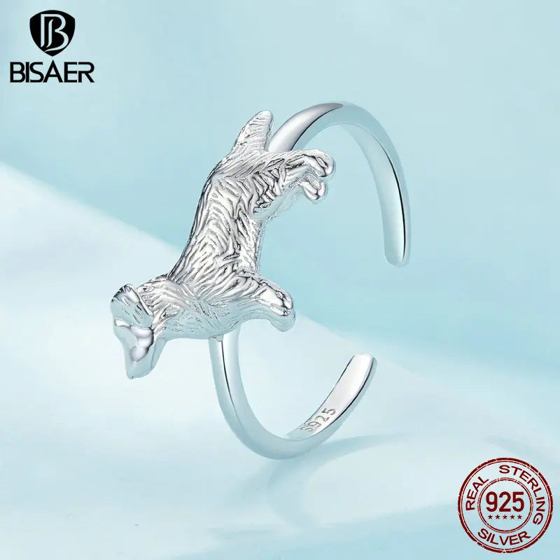 Silver Little Golden Open Ring Pet Dog