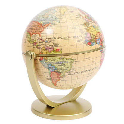 Degree Rotating World Globe Earth Antique.