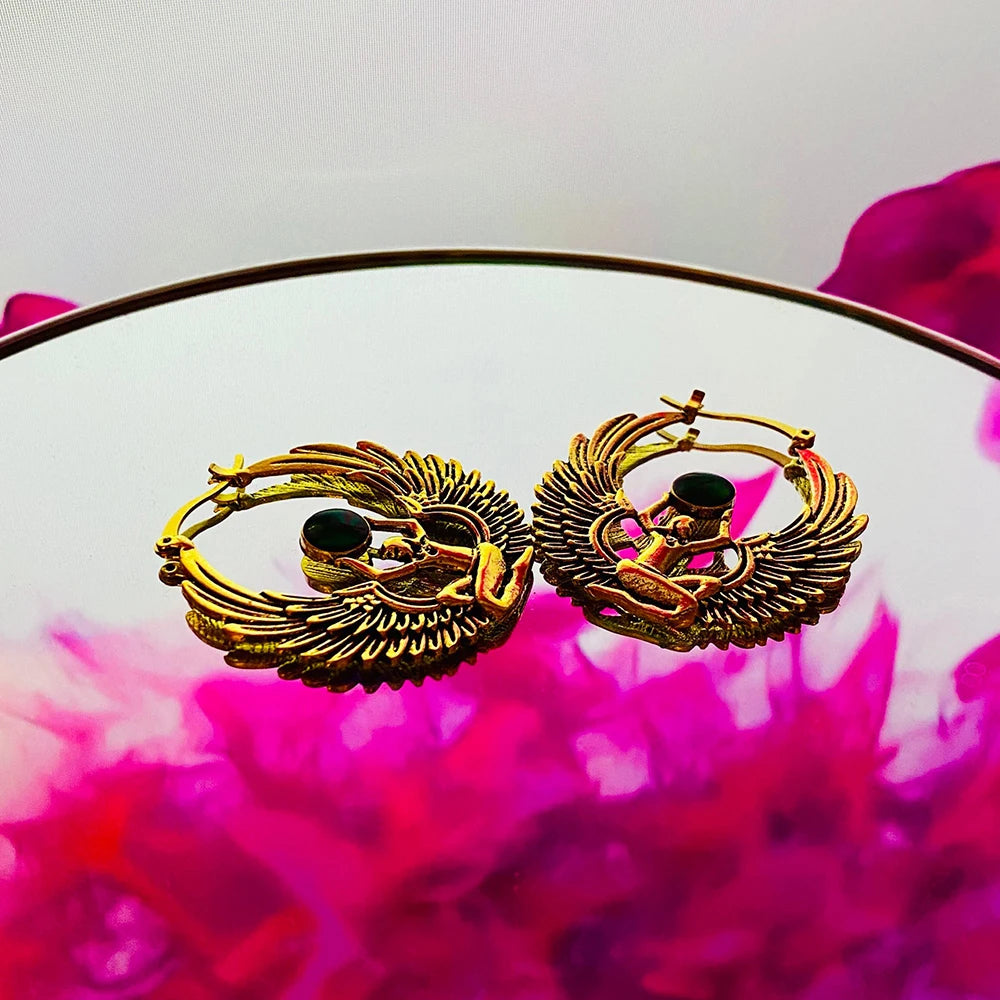 Ancient Egyptian Mythology Wings Earrings for Women.