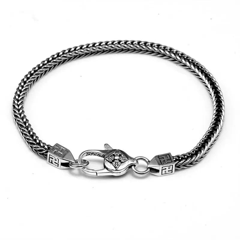 NEW Real Silver Bracelet Accessories Fashionable Diamond.