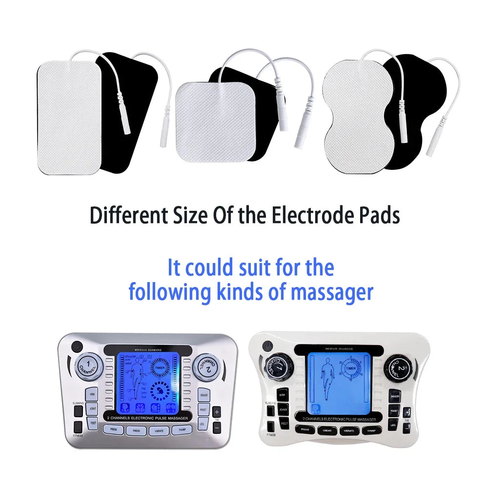 TENS electrodes, Electrode pads, Tens unit accessories, Muscle stimulation pads, Pain relief pads, Electrotherapy pads, Reusable electrodes, Adhesive pads, Physical therapy accessories, TENS unit supplies, Replacement pads, Medical electrodes, Massage therapy pads, Muscle stimulator pads, Electrode pad set,