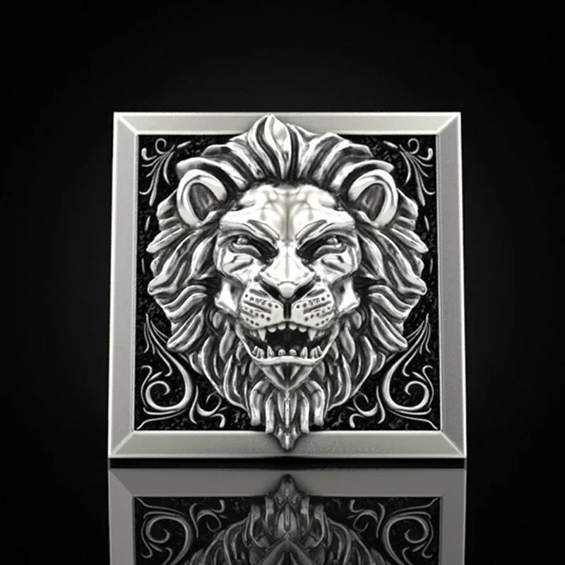 Hot selling fashion retro domineering lion set ring creative finger