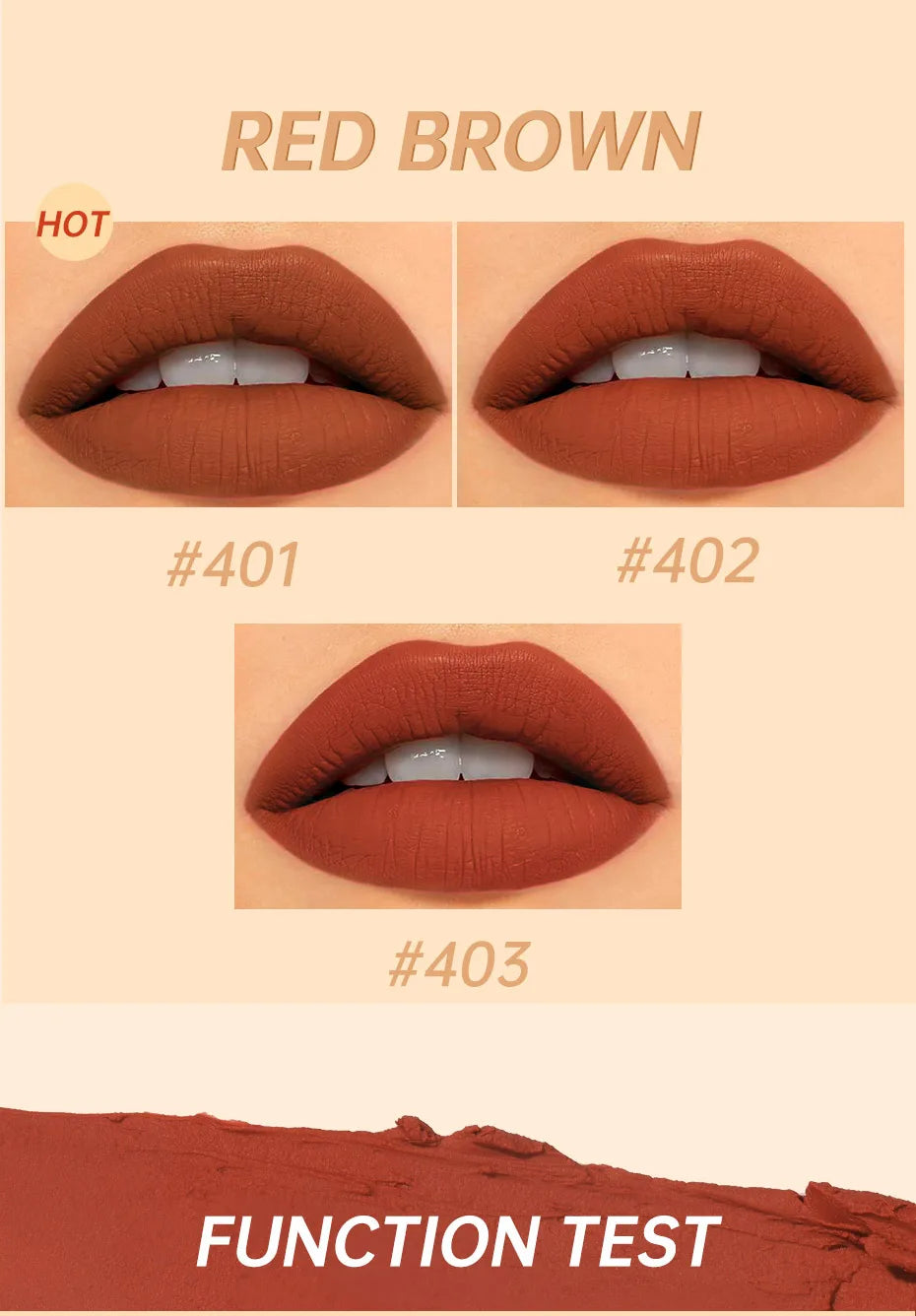 FOCALLURE Natural Matte Lipstick Waterproof Long-lasting Smooth Moisturizing Lip Balm Lightweight Lip Glaze Makeup Cosmetics