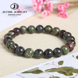 JD Natural Dragon Blood Stone Bracelets Women Men