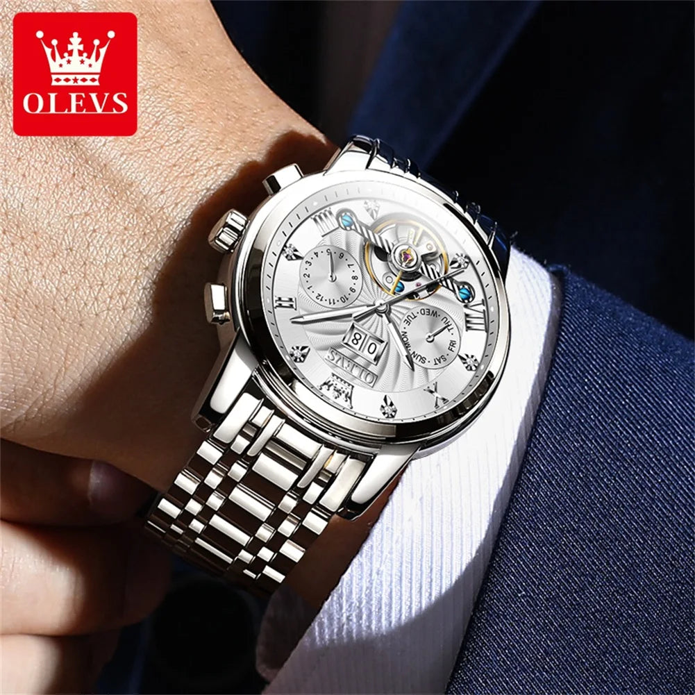 OLEVS Men's Classic Business Calendar Watch.