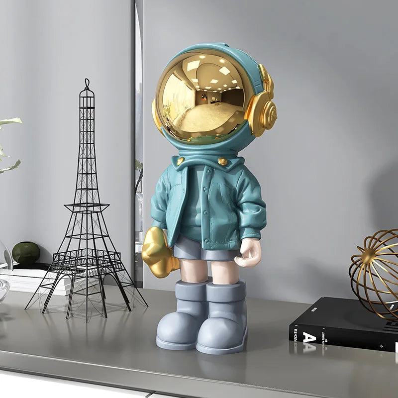 Plating Golden Astronaut Craft Sculpture Statue Nordic home Decoration Luxury Ornaments Decor for Home Resin Art