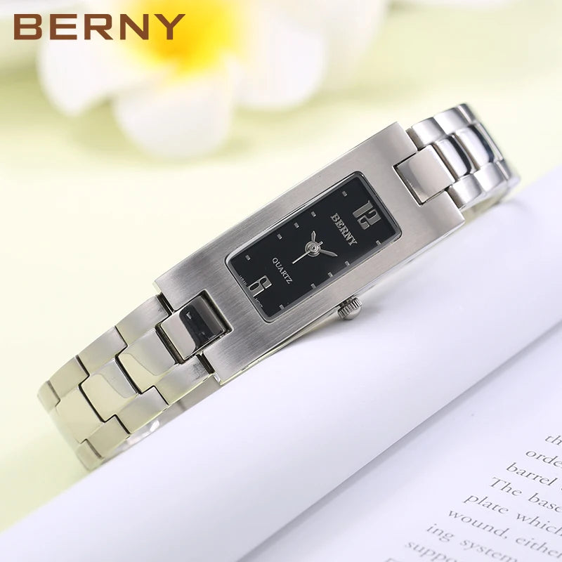 BERNY Woman Watch Quartz Square Dial.