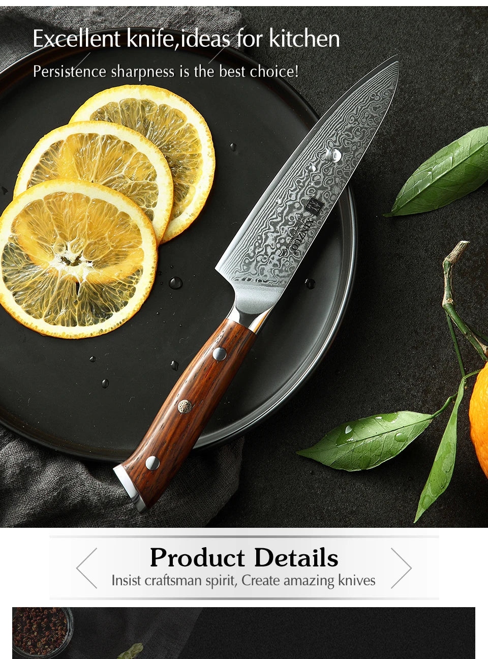 XINZUO 1-10 PCS Kitchen Knife 67 Layers Damascus Steel Chef Slicing Utility Paring Knife Steel Rosewood Handle Razor Sharp