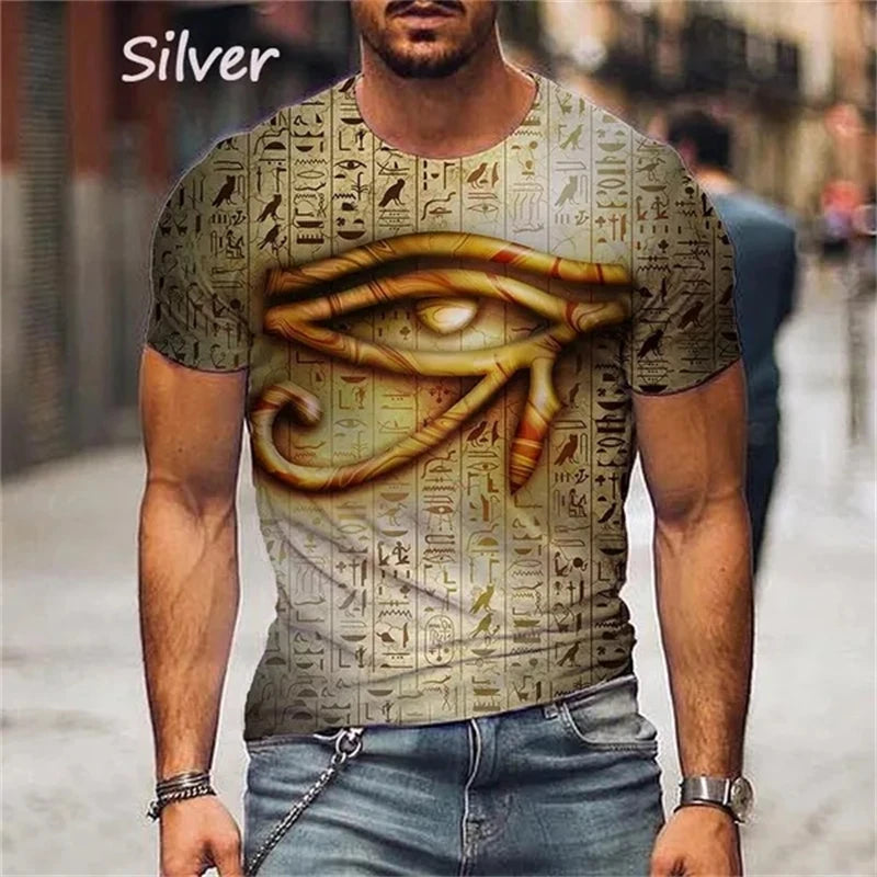 Egyptian Pharaoh 3D Printed T-Shirt Personality Ancient Horus Egyptian God Eye Egyptian Pharaoh Fashion Unisex Streetwear TShirt