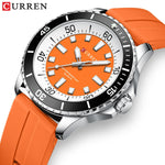 CURREN Fashion Watch For Men Silicone belt.