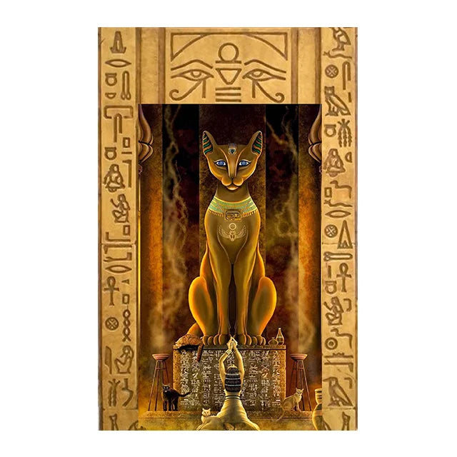 Vintage Egyptian Pharaoh Maidens Pet Cat