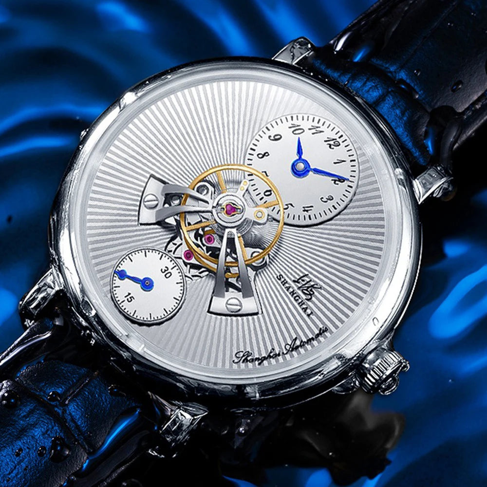 Shanghai Tourbillon Watch Men 40mm Luxury.