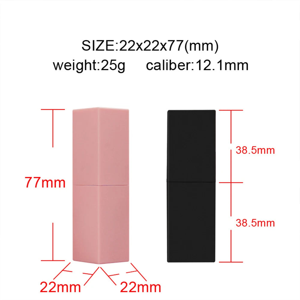 Lipstick Empty Tube Matte black powder square lipstick lipstick Empty tube cosmetic package