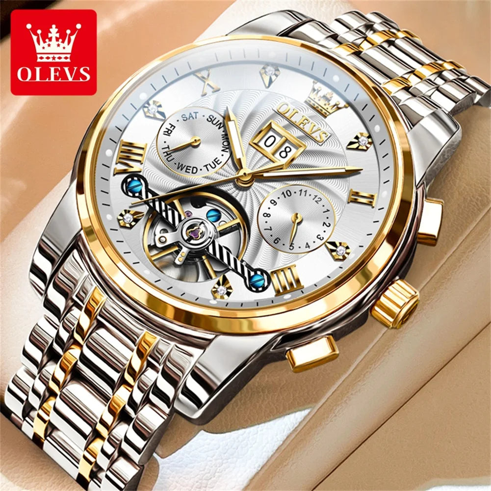 OLEVS Men's Classic Business Calendar Watch.