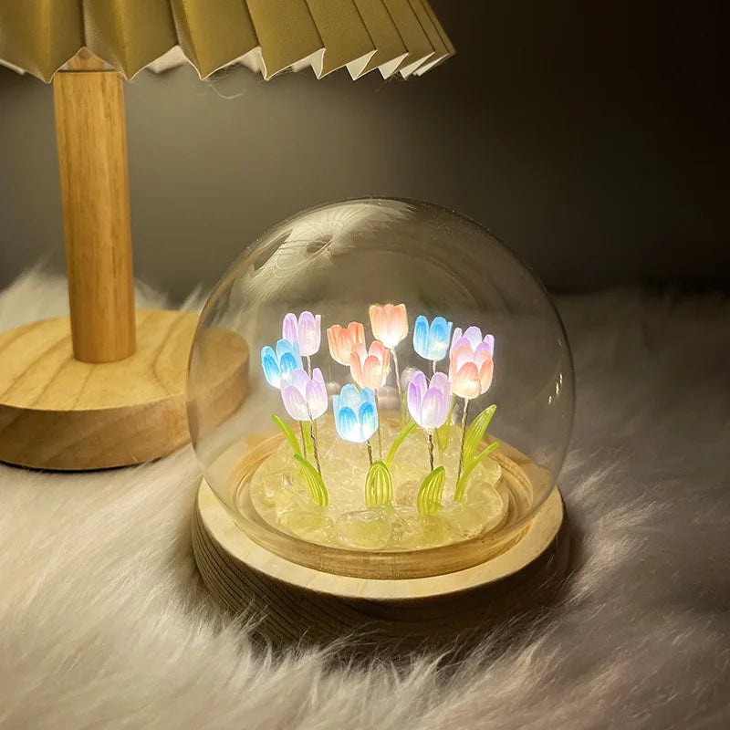 Artificial Tulip Flower Night Light Ornaments.