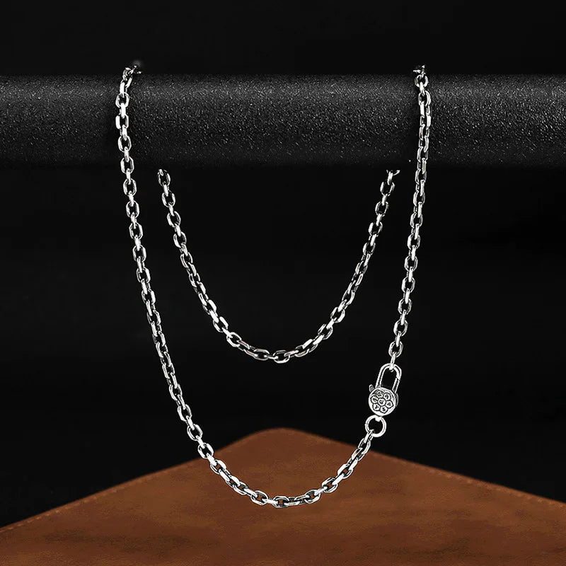 Silver Jewelry Retro Necklace for Men and Women