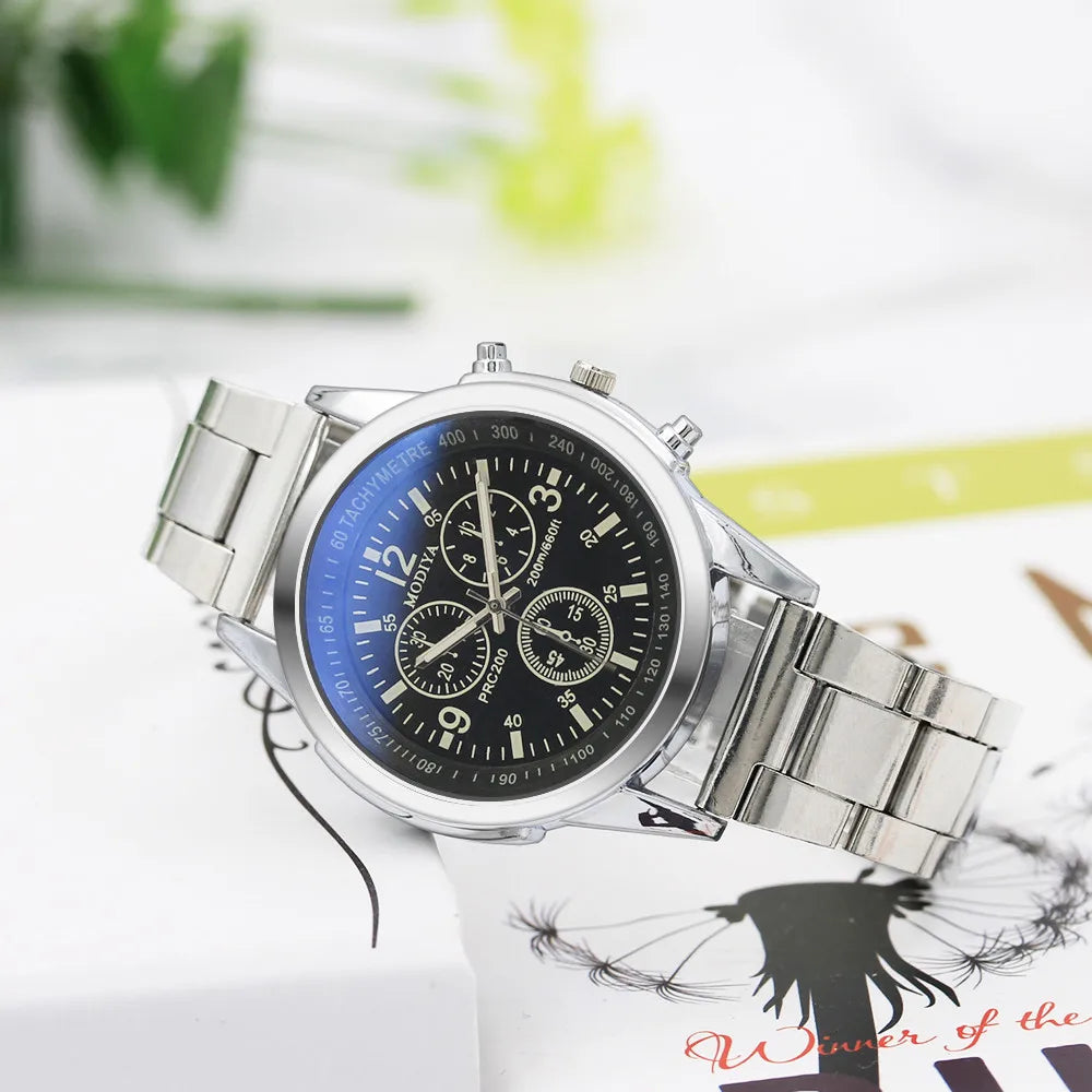 Watch Men Luxury Stainless Steel Sport Quartz Hour.