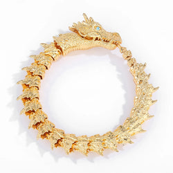 Traditional Dragon Bracelet Gold Plated.