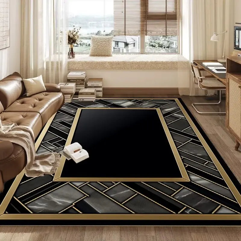 Black Gold carpet for living room Luxury.