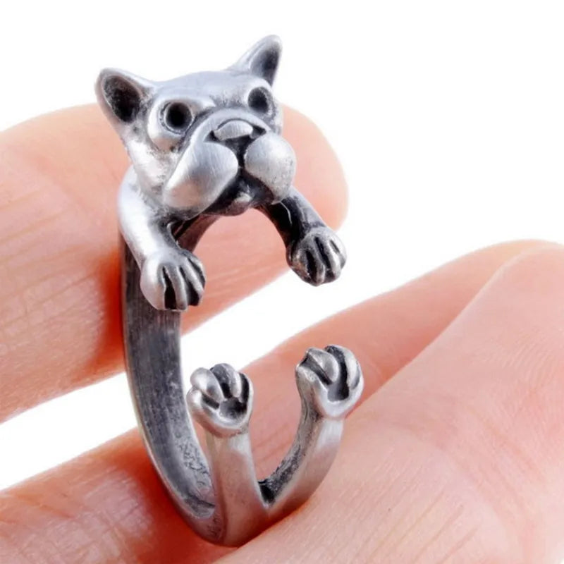 Cute Dog Animal Design Adjustable Ring