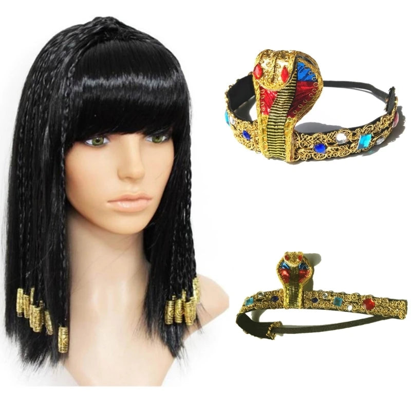 Cosplay Egyptian Headband Golden Color Snake