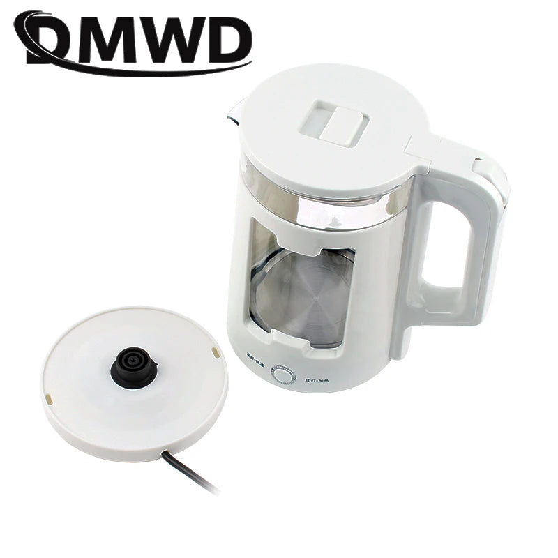 DMWD 2.2L Electric Kettle Quick Heating Hot Water Boiling Teapot Glass Blue Light Heater Pot Boiler Auto-Power Off Cooker 220V