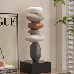 Modern Art Feng Stone Resin Sculpture.