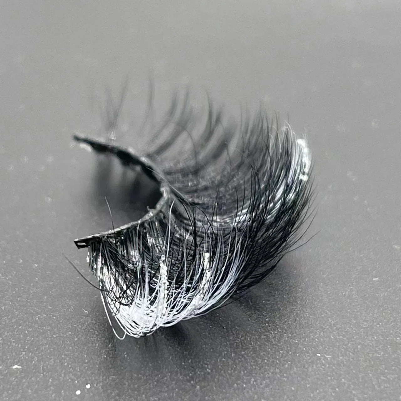 New glitter ombre Colored Lashes 20MM Mink Lashes Wholesale Dramatic Colorful Natural Eyelashes Extension Make up Fake Eyelashes