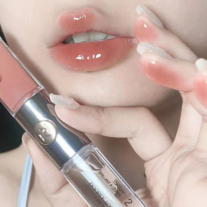 5 Colors Lipstick Unlimited Double Touch Lip Glaze Double Head Non-Fading Long Lasting Transparent Gloss Moisturizing Lip Care