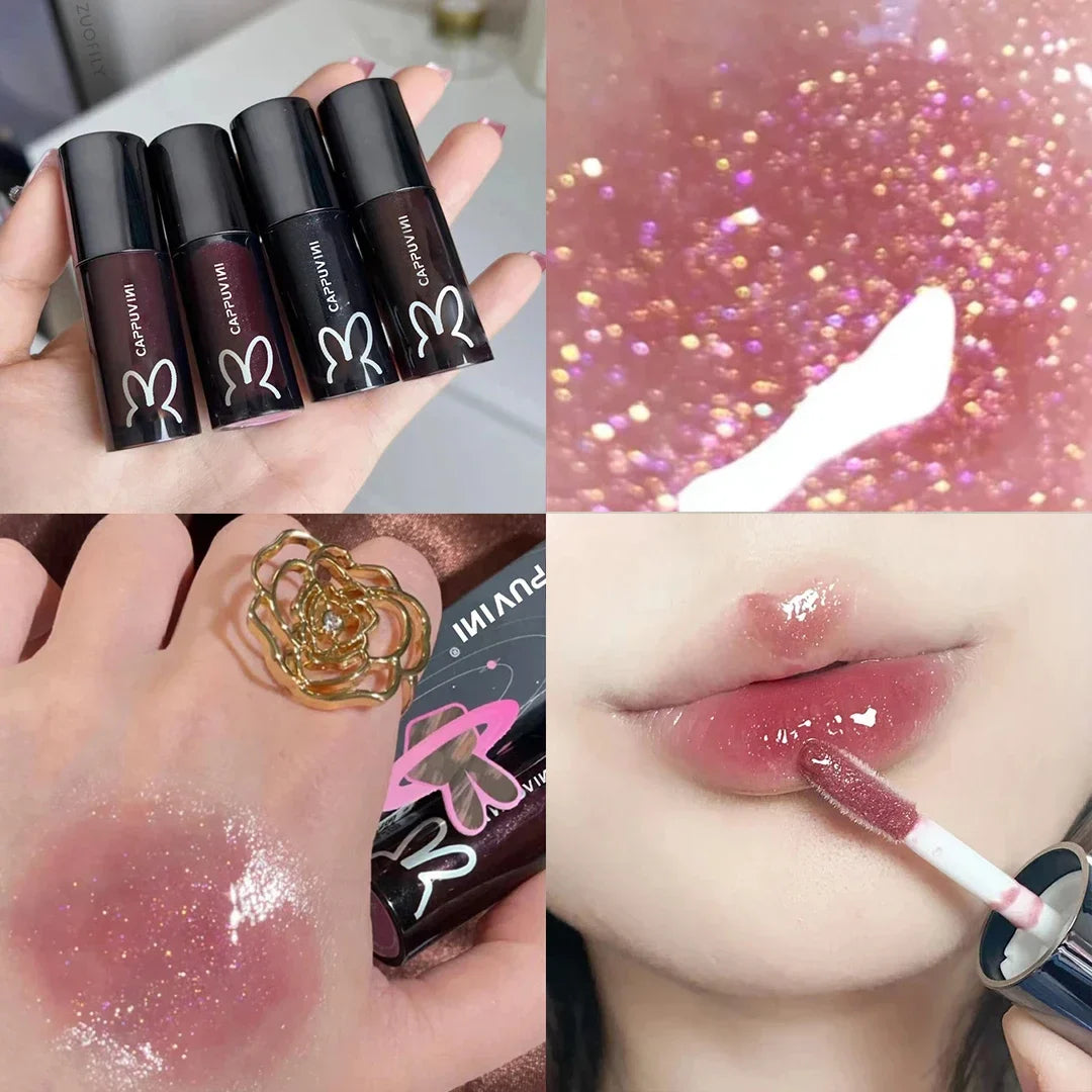 fine glitter glass lip gloss