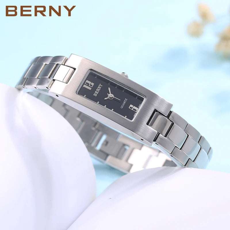 BERNY Woman Watch Quartz Square Dial.