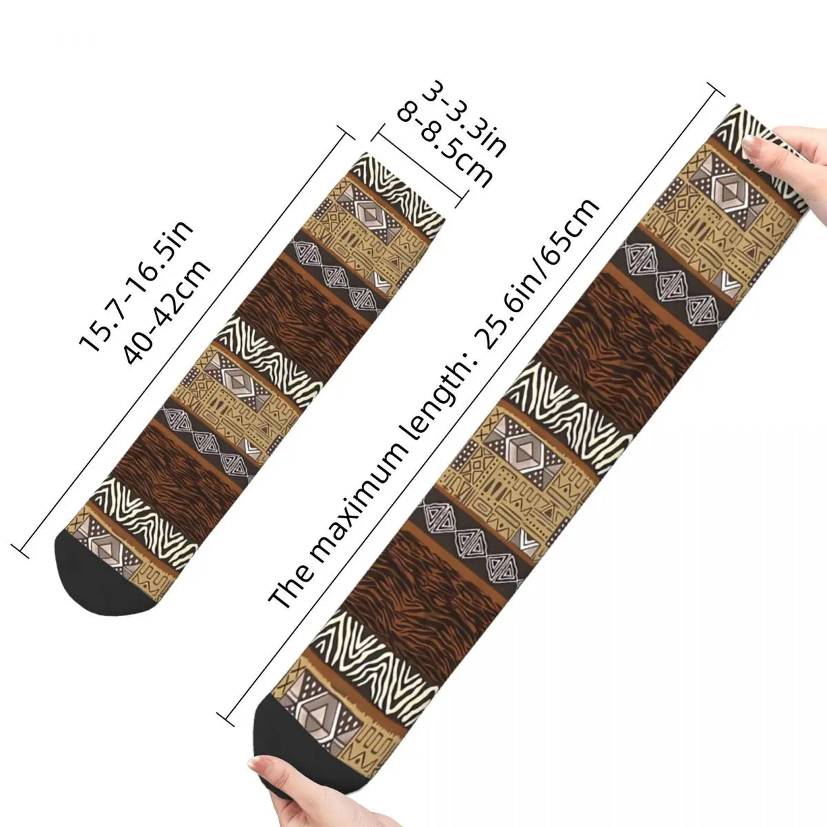 Funny Men's Socks Abstract Mixed African.