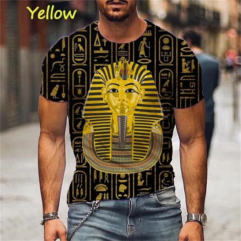 Egyptian Pharaoh 3D Printed T-Shirt Personality Ancient Horus Egyptian God Eye Egyptian Pharaoh Fashion Unisex Streetwear TShirt