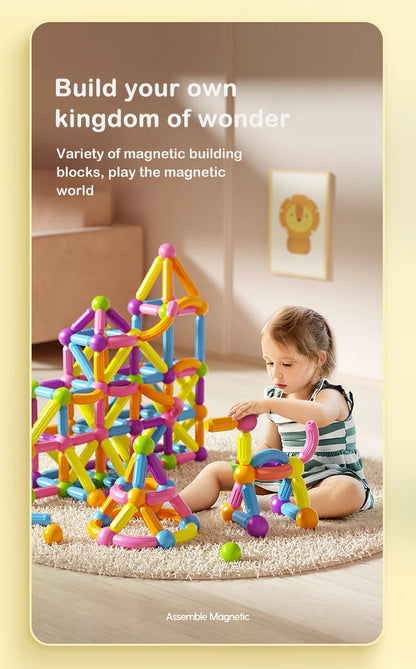 Magnetic Constructor Blocks Set Toys for Kids Magnet Stick Rod Building Blocks Montessori Educational Toys For For Children Gift