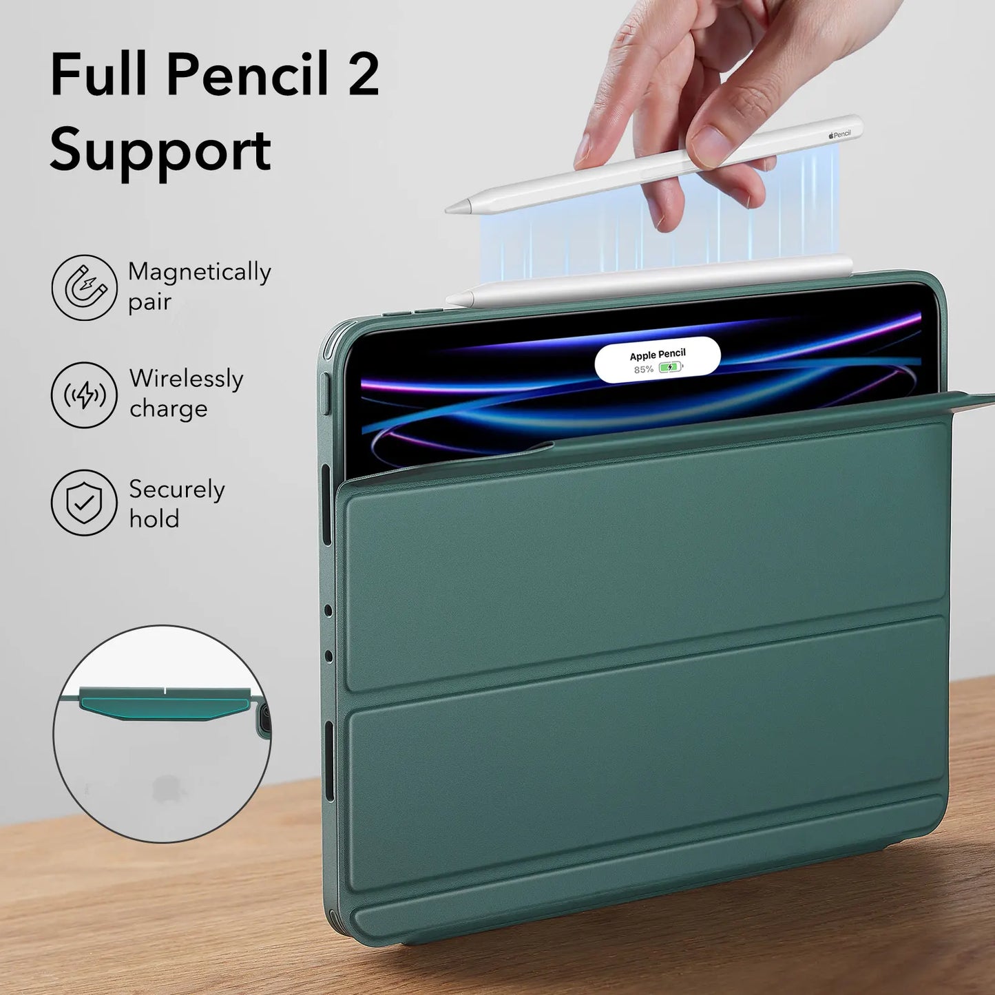 Case for iPad Pro 11  Pro 12.9 2022 Support Pencil 2.