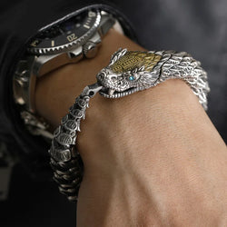 2022 Viking Gothic Black Gun Dragon Bracelet.