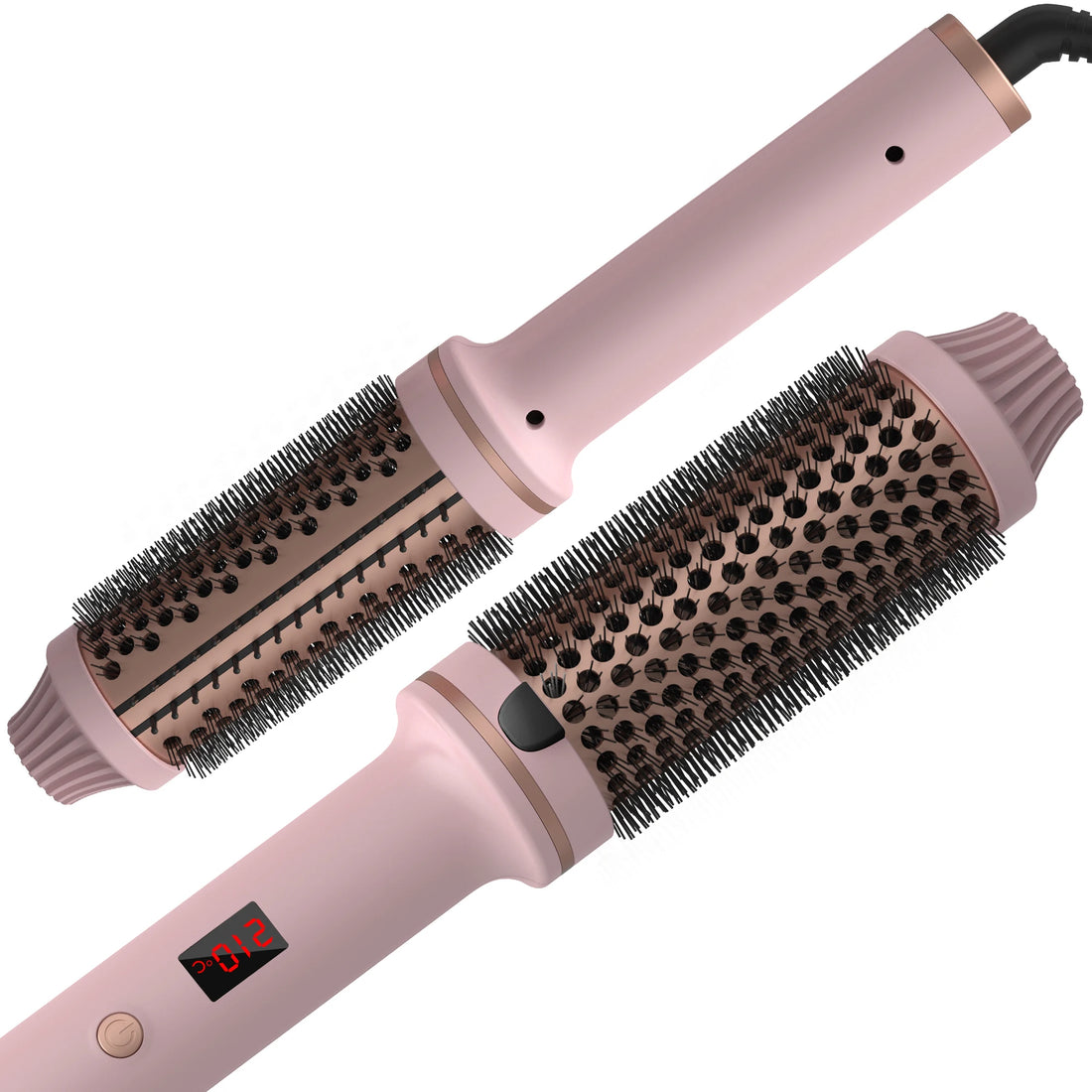 Curling Iron Brush PTC Heated Thermal Brush Ceramic Hair Curler Hot Brush Create Loose &amp; Volume Curls Heating Hair Styling Brush