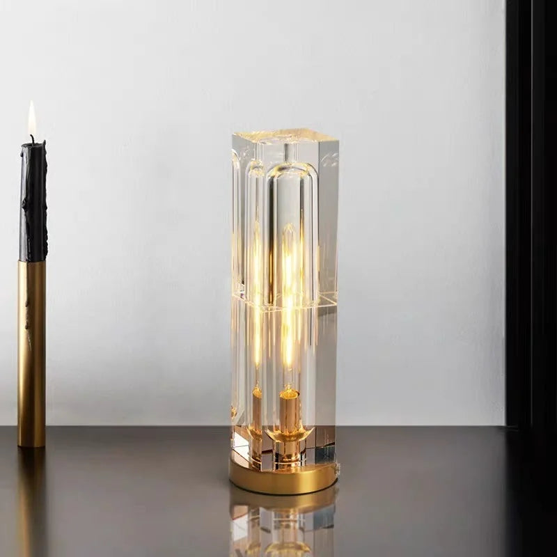 LED Light Luxury Crystal Desk Lamp