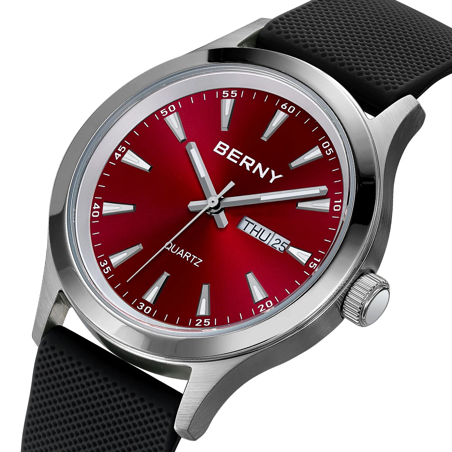 BERNY Men's Luminous Calendar Quartz Watch.