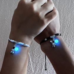 LOVERS Fashion Night Glow Star Moon Bracelet.