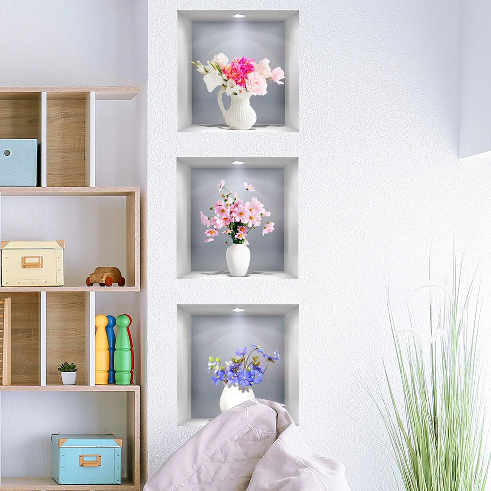 Dimensional Simulation Window Flower Wall Stickers!