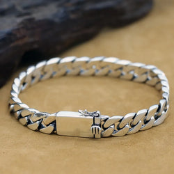 Silver Plated High Quality Fashion Miami Cuban Chain Bracelet Men's Trend Charm Bracelet Casual Business Party Jewelry Gift