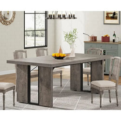 Large Dining Table for 6 to 8 People: Rustic Farmhouse Style