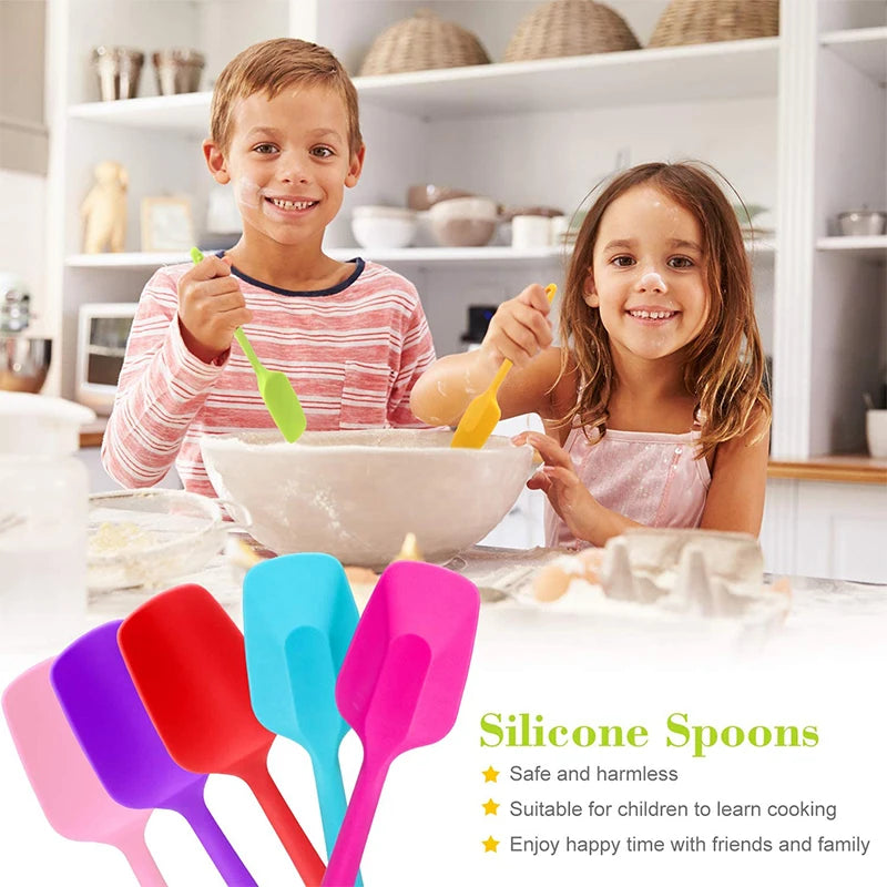 LMETJMA 28cm Silicone Spatulas - Heat Resistant.