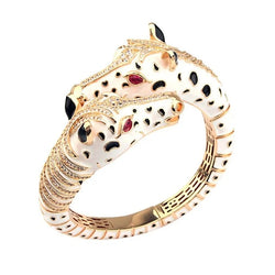 Donia Jewelry European and American fashion personality zebra titanium steel micro-inlaid zircon animal luxury bracelet